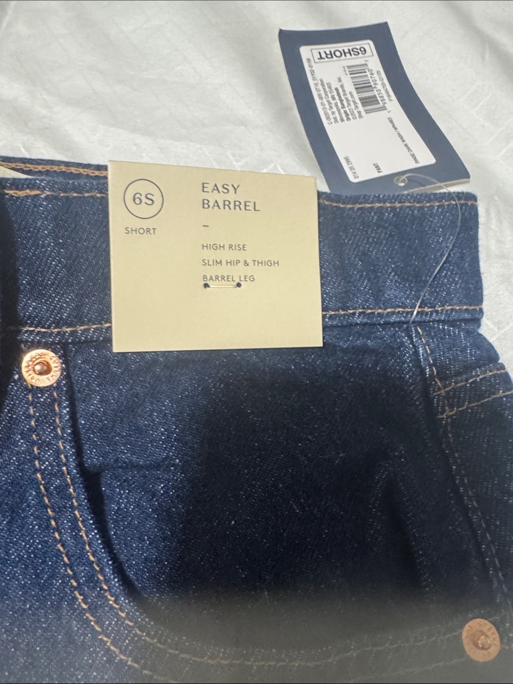 Universal Thread Wide-Leg Dark Blue Denim barrel Jeans - Picture 3 of 6